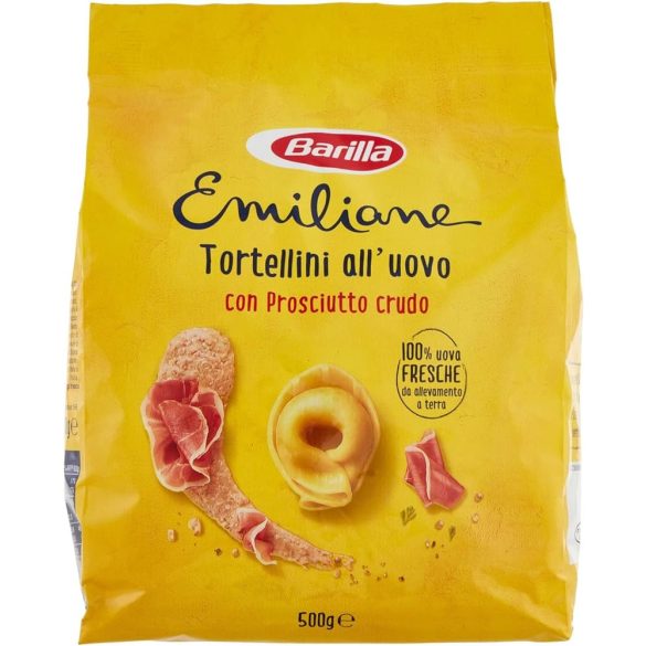 Barilla Emiliane Tortellini con prosciutto crudo tészta tojással 500g