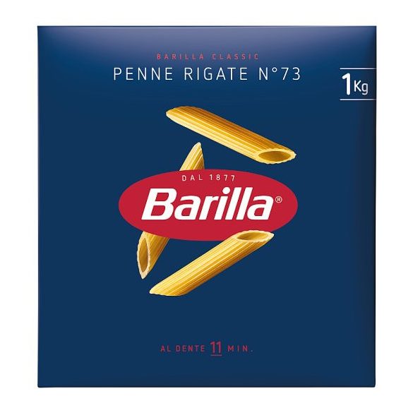 Barilla Penne Rigate apró durum száraztészta 1000 g